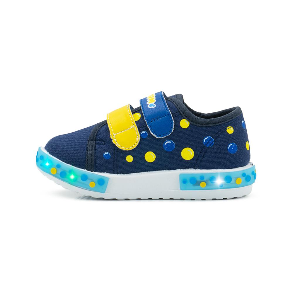 Foto 6 | Tenis Bubble Gummers Luces Led Casuales Velcro Niño Marino Azul Marino
