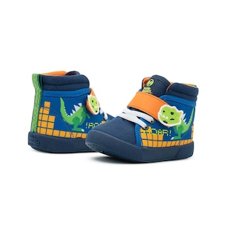 Foto 3 | Tenis Bota Bubble Gummers Para Niño Sox Color Marino 12-17 Naranja