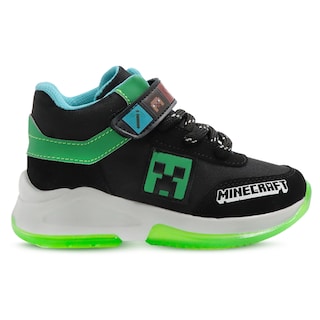 Foto 1 | Tenis Minecraft Creeper Media Bota Negro Para Niño