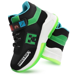 Foto 3 | Tenis Minecraft Creeper Media Bota Negro Para Niño