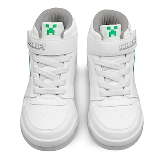 Foto 6 | Tenis Minecraft Creeper Media Bota Blancos Para Niño