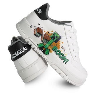 Foto 3 | Tenis Minecraft Creeper Tnt Blancos Para Niño