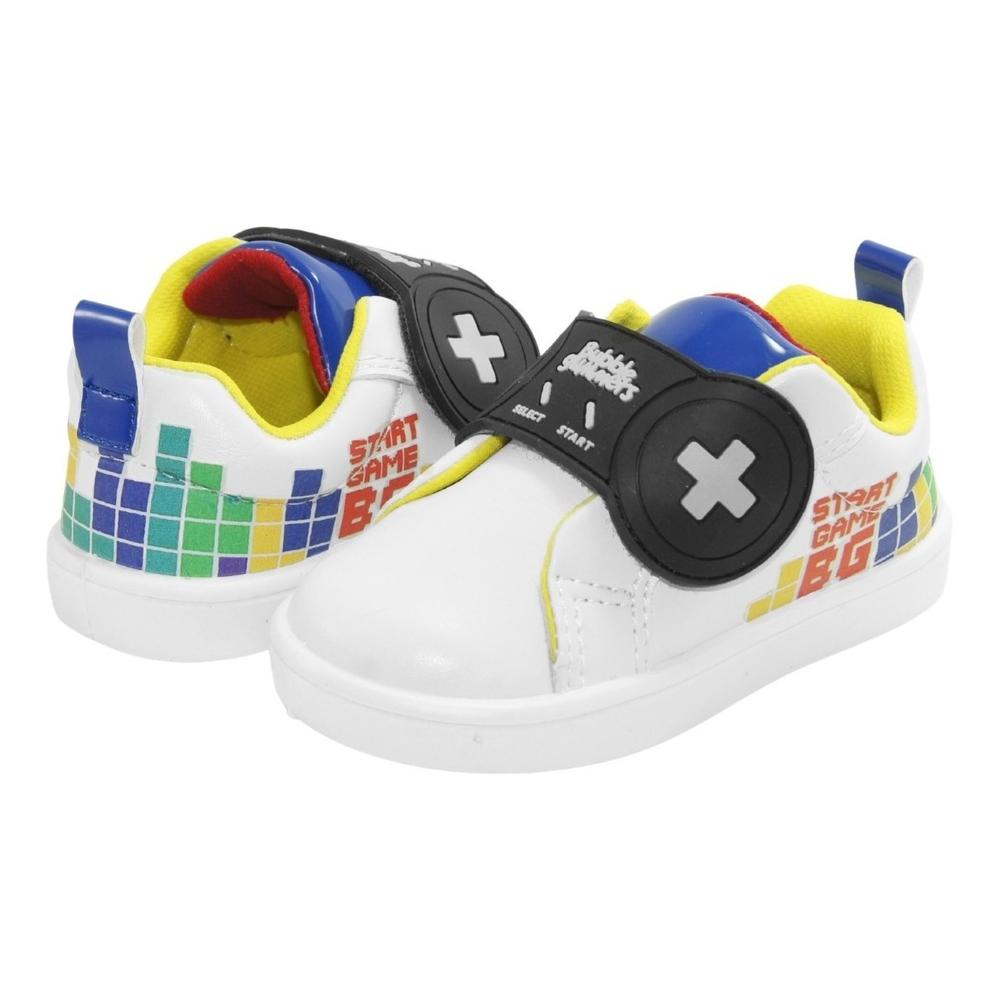 Foto 2 pulgar | Tenis Gamer Velcro Niño Bubble Gummers Mike Bco/rey 14-19 Blanco