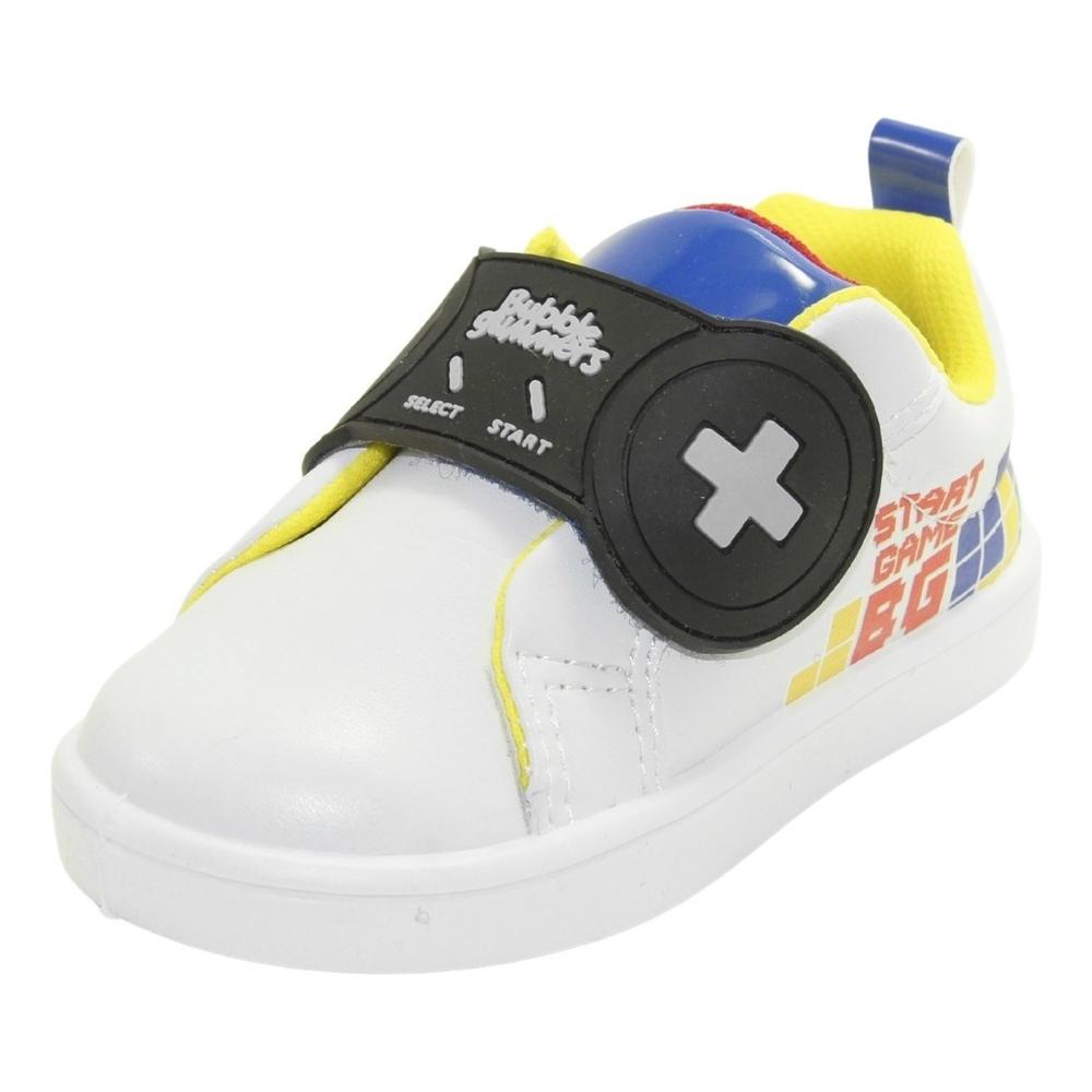 Foto 3 pulgar | Tenis Gamer Velcro Niño Bubble Gummers Mike Bco/rey 14-19 Blanco