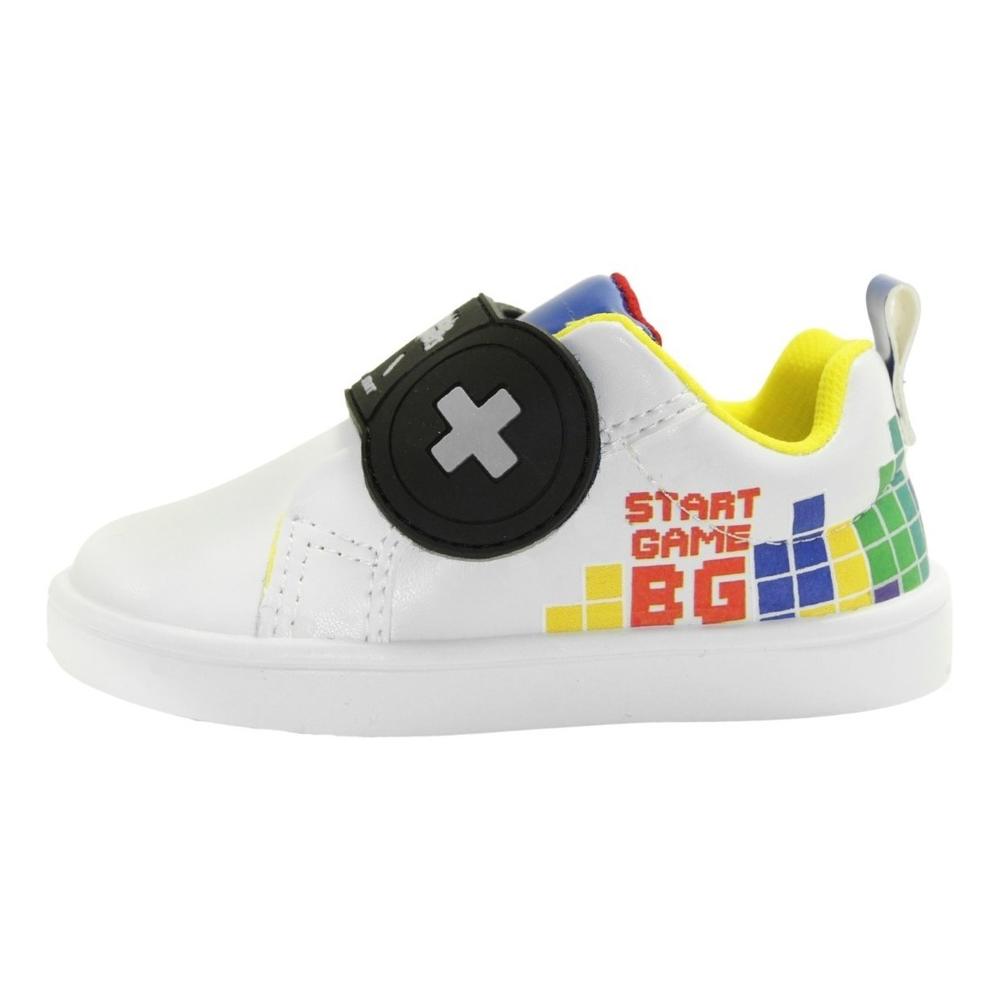 Foto 4 pulgar | Tenis Gamer Velcro Niño Bubble Gummers Mike Bco/rey 14-19 Blanco