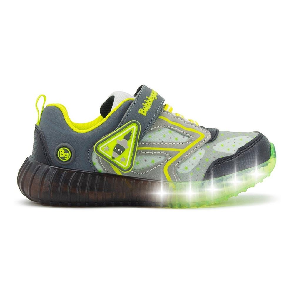 Foto 2 pulgar | Tenis Luces Niño Bubble Gummers Velcro Police Negro 14-20 Negro