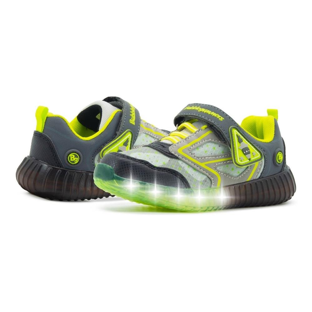 Foto 3 pulgar | Tenis Luces Niño Bubble Gummers Velcro Police Negro 14-20 Negro