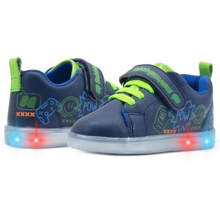 Foto 1 | Tenis Niño Luz Led Bubble Gummers Velcro Nimbus 14-19 Azul Marino