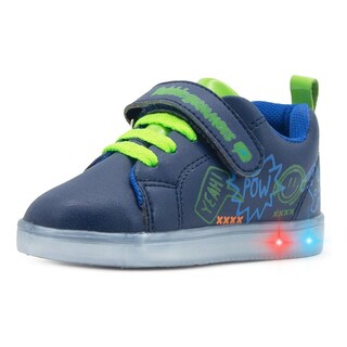 Foto 2 | Tenis Niño Luz Led Bubble Gummers Velcro Nimbus 14-19 Azul Marino
