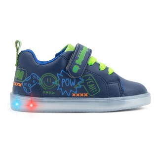 Foto 4 | Tenis Niño Luz Led Bubble Gummers Velcro Nimbus 14-19 Azul Marino
