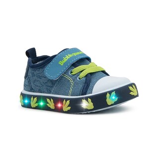 Foto 1 | Tenis Con Luces Bubble Gummers Para Niño Dinosaurios Azul Marino