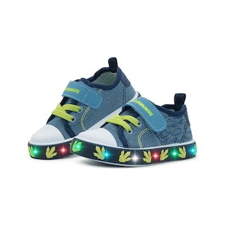 Foto 2 | Tenis Con Luces Bubble Gummers Para Niño Dinosaurios Azul Marino