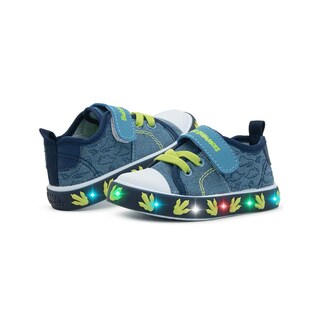 Foto 3 | Tenis Con Luces Bubble Gummers Para Niño Dinosaurios Azul Marino