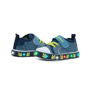 Foto 4 | Tenis Con Luces Bubble Gummers Para Niño Dinosaurios Azul Marino