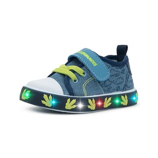 Foto 5 | Tenis Con Luces Bubble Gummers Para Niño Dinosaurios Azul Marino