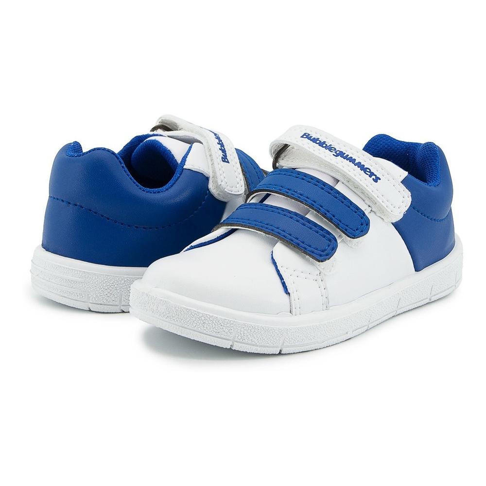 Foto 2 pulgar | Tenis Casual Niño Bubble Gummers Leon Blanco Azul 15-19 Blanco