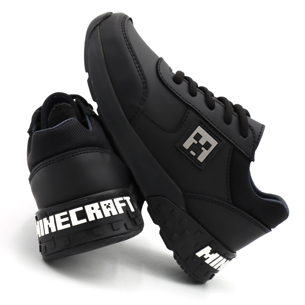 Foto 7 pulgar | Tenis Minecraft Creeper Negros Para Niño