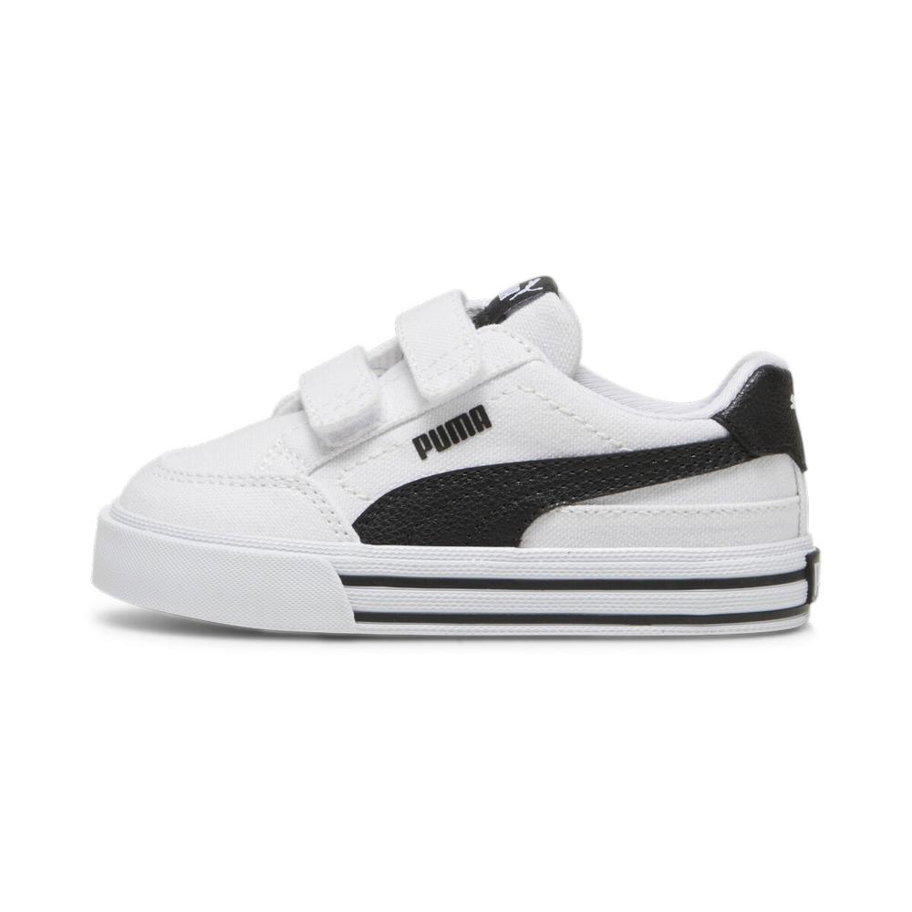 Foto 2 pulgar | Tenis Puma Court Classic Vulc Infantil Para Niño Blanco