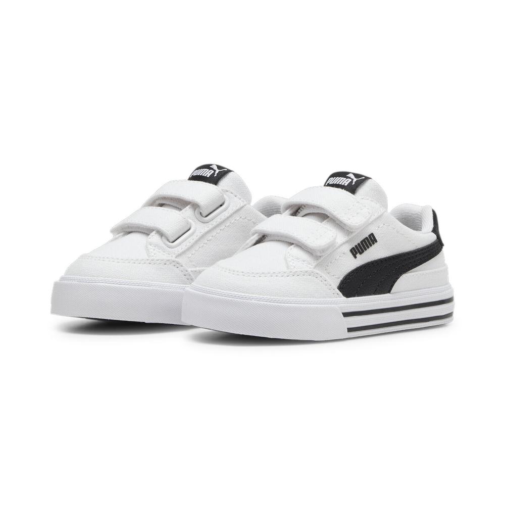 Foto 3 | Tenis Puma Court Classic Vulc Infantil Para Niño Blanco
