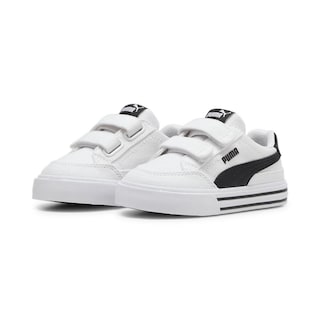 Foto 3 | Tenis Puma Court Classic Vulc Infantil Para Niño Blanco