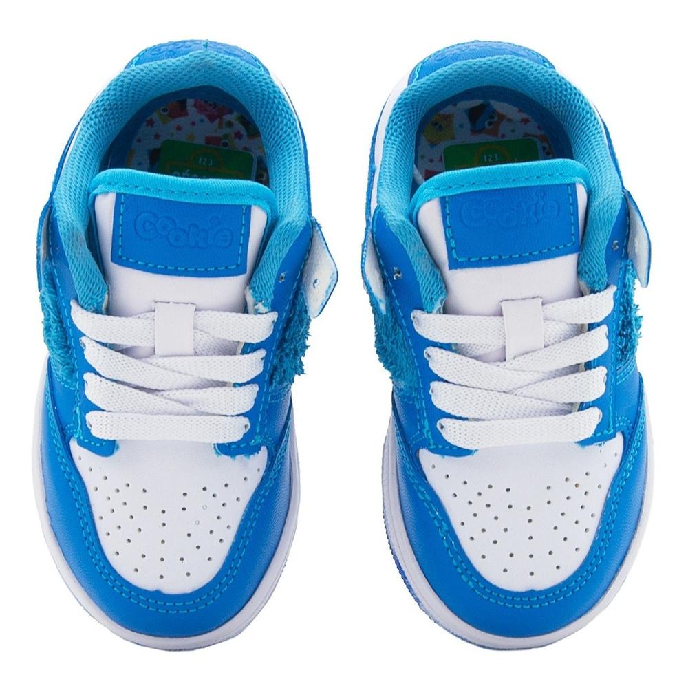 Foto 7 pulgar | Tenis Niño Tendencia Plaza Sesamo Come Galletas Choclo Azul Azul