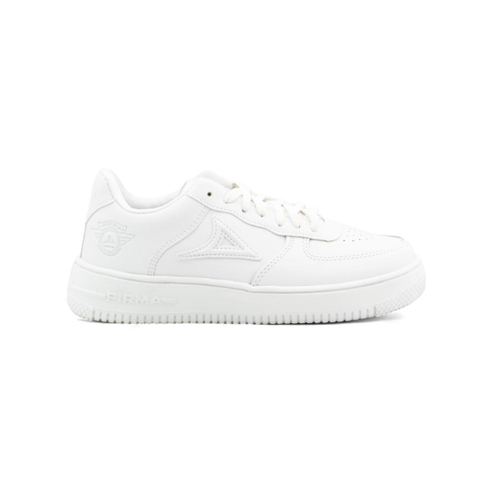Foto 2 pulgar | Tenis Escolar Pirma Originales Para Niño Cómodos Blanco Blanco