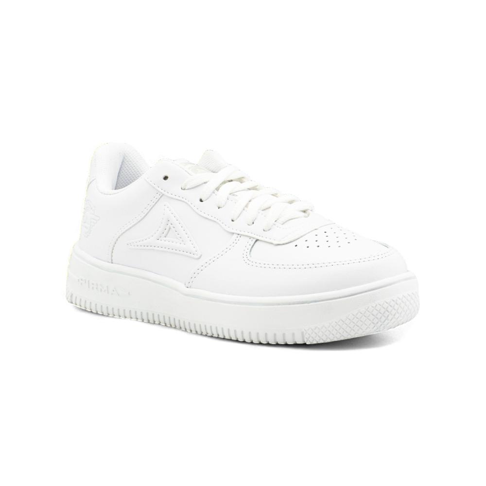 Foto 6 pulgar | Tenis Escolar Pirma Originales Para Niño Cómodos Blanco Blanco