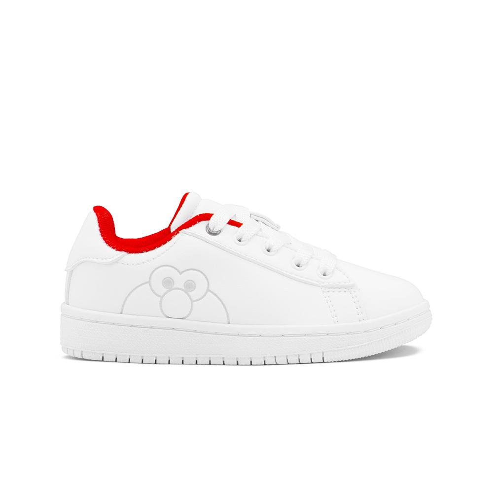 Foto 1 | Tenis Escolar Para Niño Plaza Sesamo Elmo Antideslizante Blanco