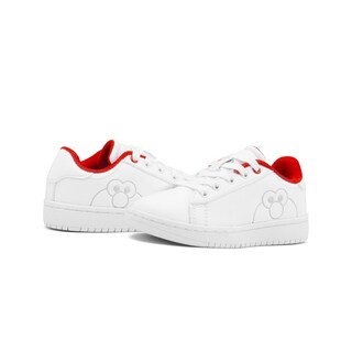 Foto 3 | Tenis Escolar Para Niño Plaza Sesamo Elmo Antideslizante Blanco