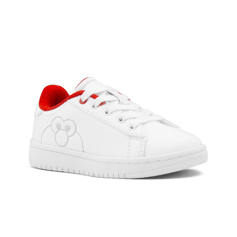 Foto 5 | Tenis Escolar Para Niño Plaza Sesamo Elmo Antideslizante Blanco