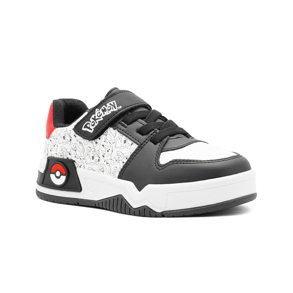 Foto 2 pulgar | Tenis Niño Pokemon  Gamer Moda Tendencia Blanco Negro 18-25 Negro