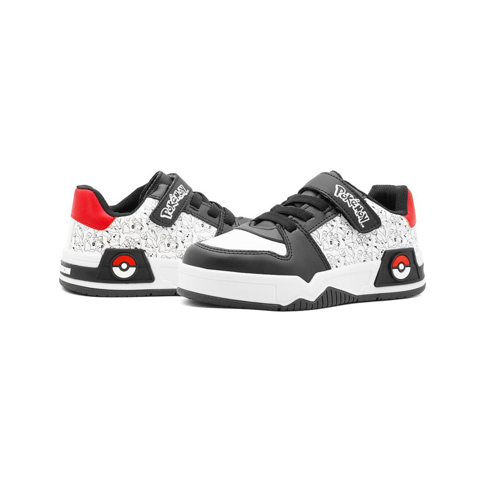 Foto 6 pulgar | Tenis Niño Pokemon  Gamer Moda Tendencia Blanco Negro 18-25 Negro