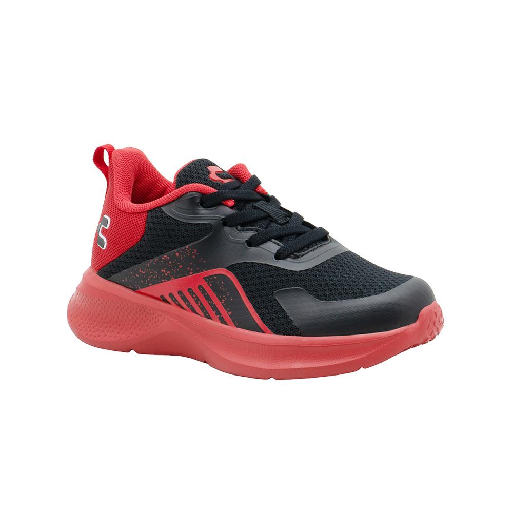 Tenis Charly  Running Textil Para Niño 18-21.5 Transpirable Negro