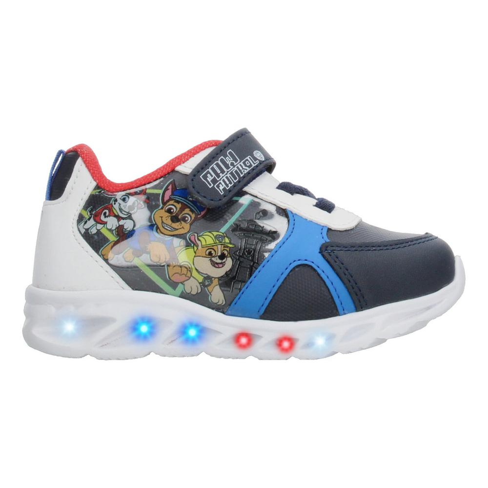 Foto 2 pulgar | Tenis Niño Toddler Paw Patrol Azul Marino Casual Suela Luces Led Ligero Velcro Ajustable Azul Marino