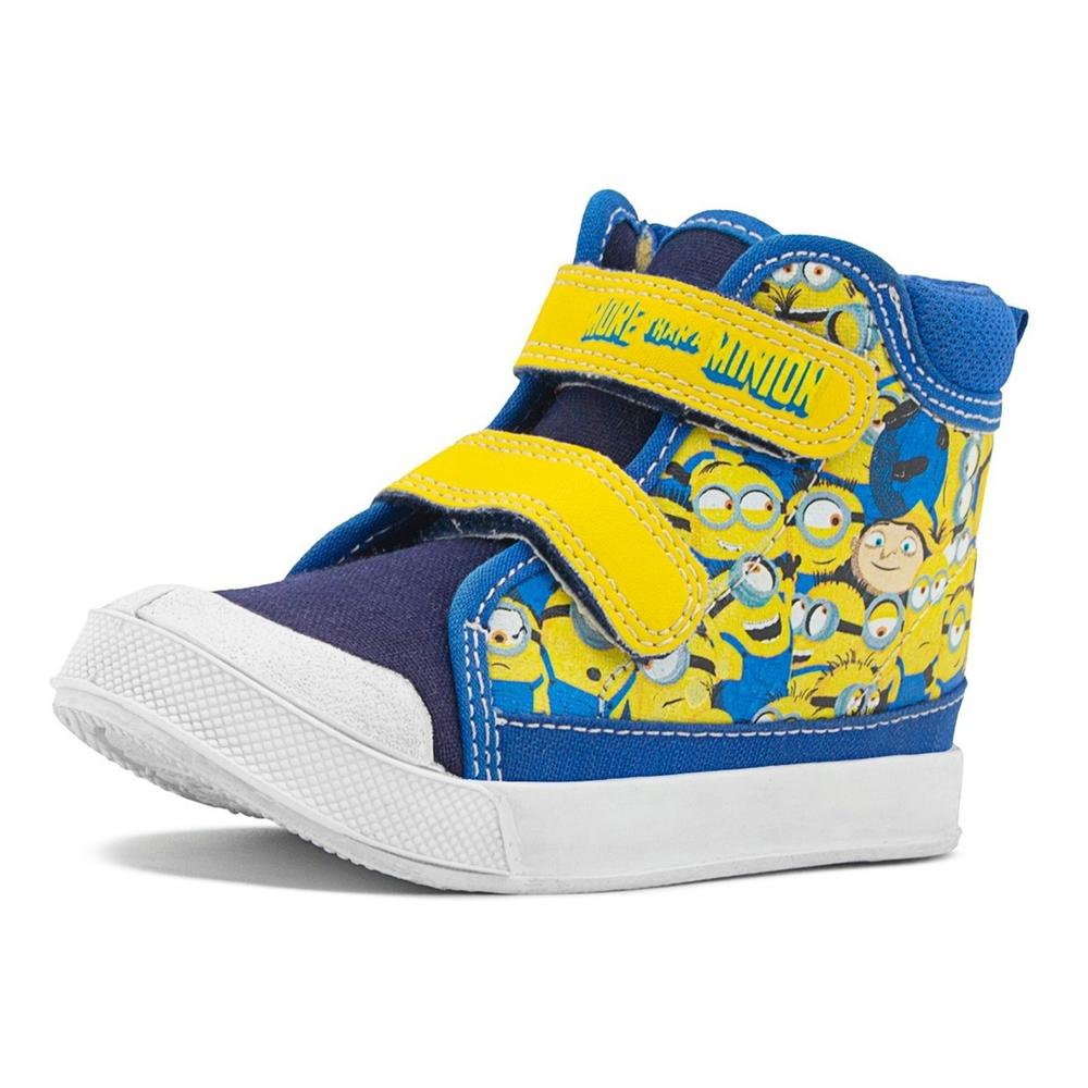 Foto 5 pulgar | Tenis Bota Velcro Azul Minions Niño Charly 12-17 Azul Marino