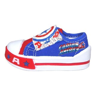 Foto 2 | Tenis Niño Capitán América Avengers Marvel Adam 12-18 Azul Azul
