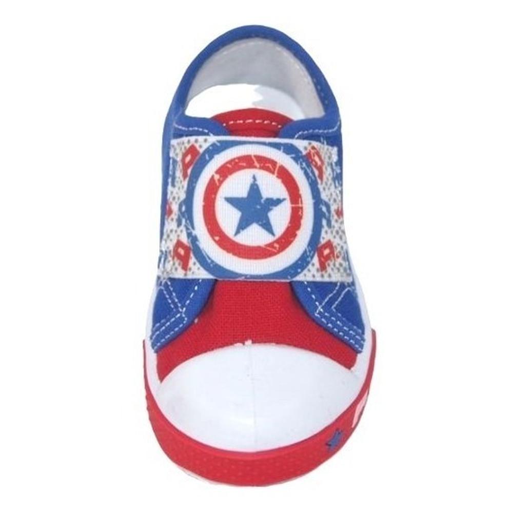 Foto 5 pulgar | Tenis Niño Capitán América Avengers Marvel Adam 12-18 Azul Azul