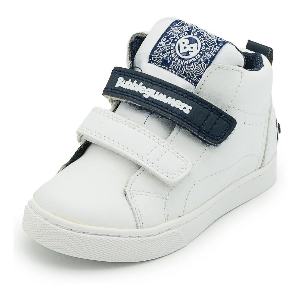 Foto 3 | Tenis Piel Niño Bubble Gummers Icono Blanco/marino 15-21 Blanco