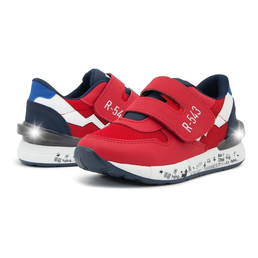 Foto 2 | Tenis Luces Niño Roddyck Velcro Casual Color Rojo 12-14.5 Rojo