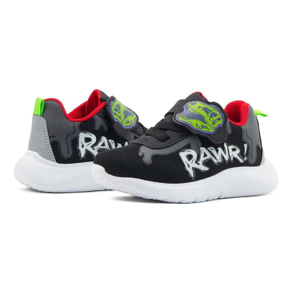 Foto 3 | Tenis Niño Roddyck Velcro Dinosaurio Verde Militar 18-21 Negro