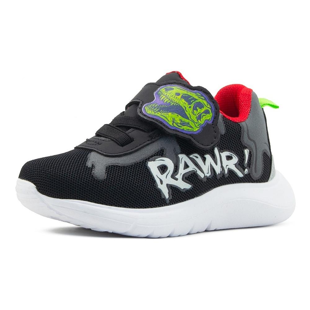 Foto 5 pulgar | Tenis Niño Roddyck Velcro Dinosaurio Verde Militar 18-21 Negro