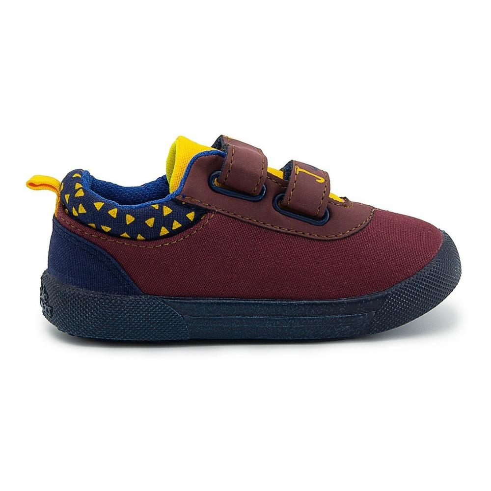 Foto 5 pulgar | Tenis Choclo Para Niño Velcro Null Color Vino 12-17 Cafe
