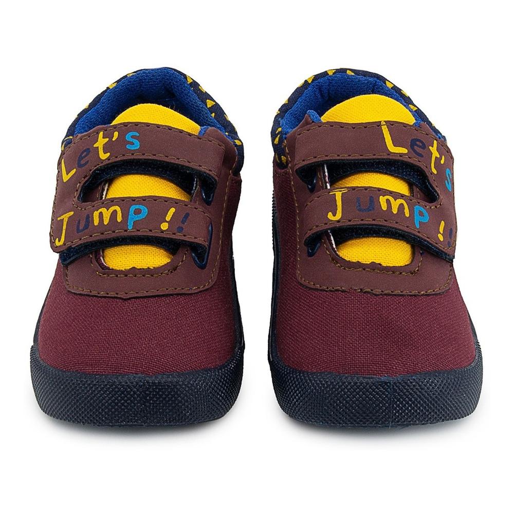 Foto 6 pulgar | Tenis Choclo Para Niño Velcro Null Color Vino 12-17 Cafe