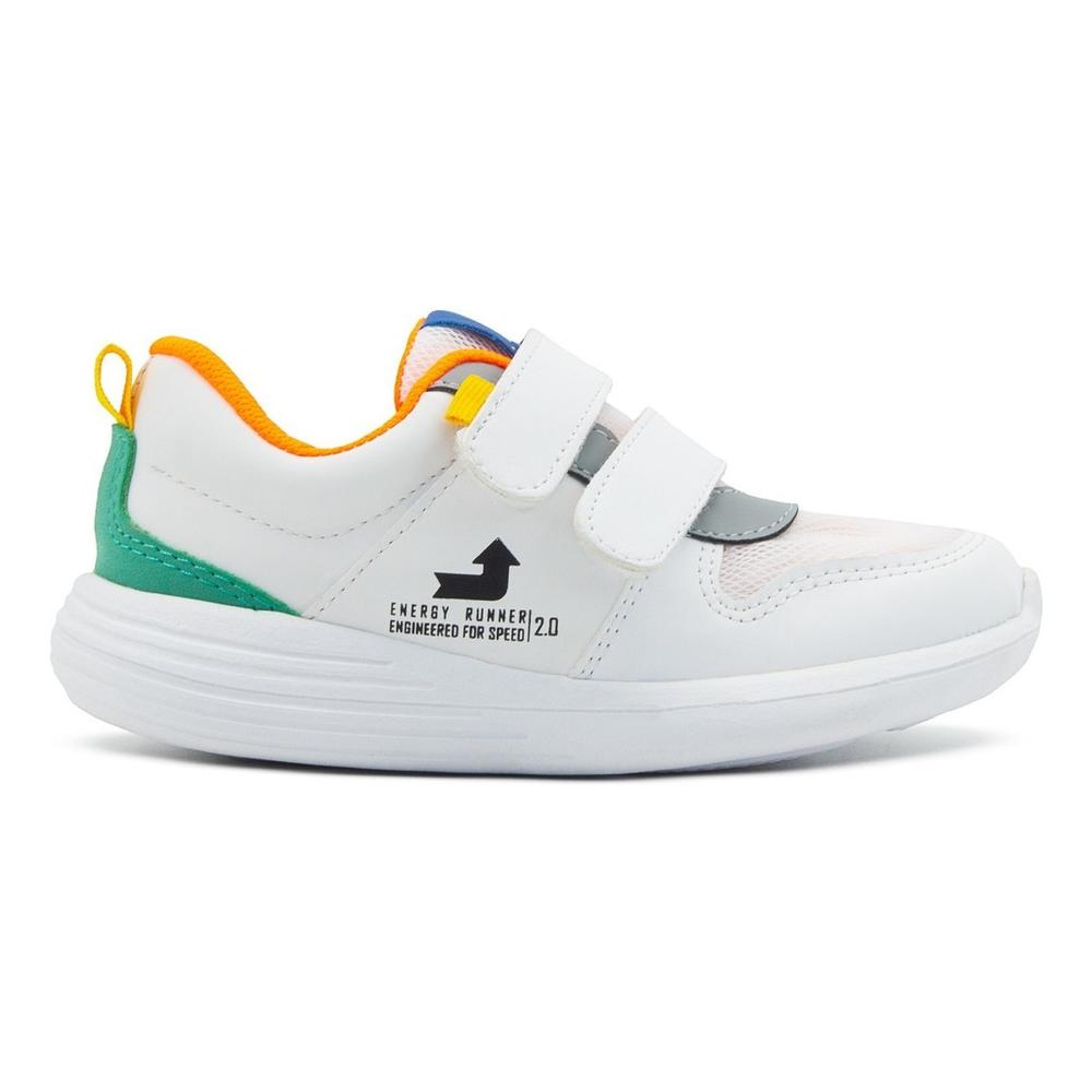 Tenis Niño Moda Velcro Roddyck Color Marino Ligeros 12-17 Blanco