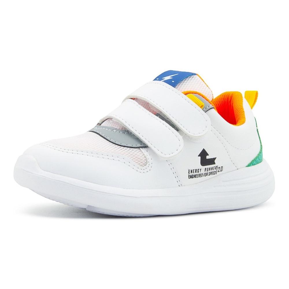 Foto 4 | Tenis Niño Moda Velcro Roddyck Color Marino Ligeros 12-17 Blanco