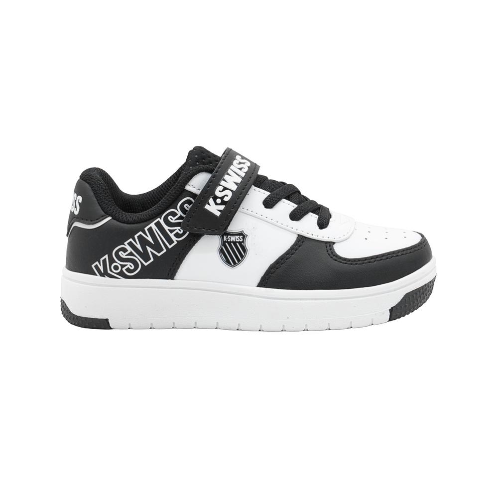 Foto 4 pulgar | Tenis Para Niño K-swiss  Color Blanco Negro Con Contactel Negro