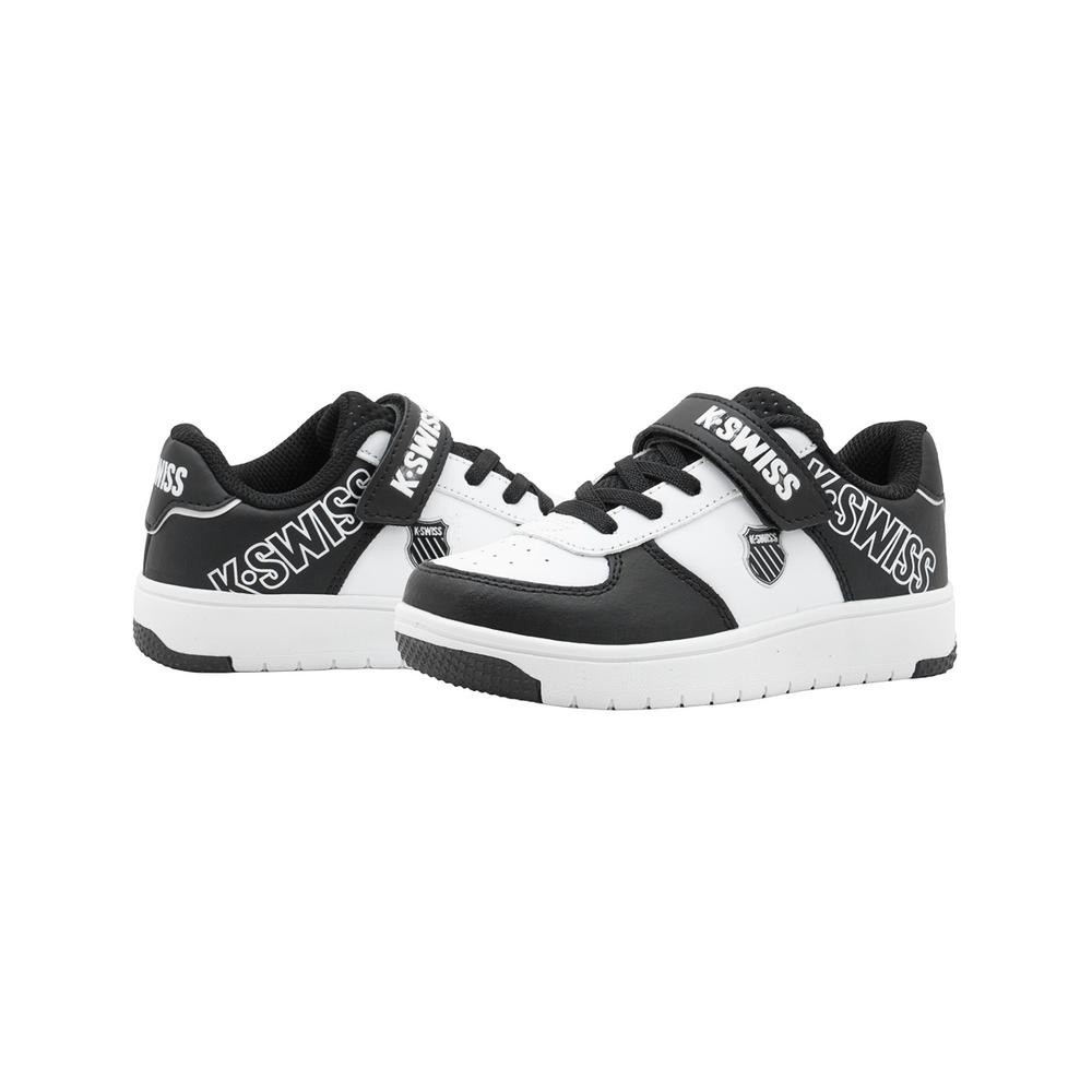 Foto 6 pulgar | Tenis Para Niño K-swiss  Color Blanco Negro Con Contactel Negro