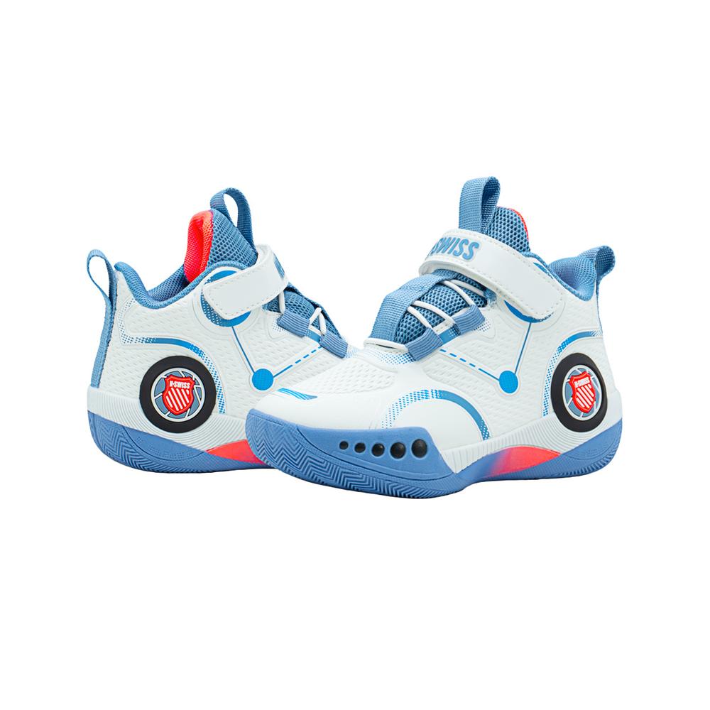 Foto 6 pulgar | Tenis Para Niño K-swiss  Bota Deportivo Basket Contactel Blanco