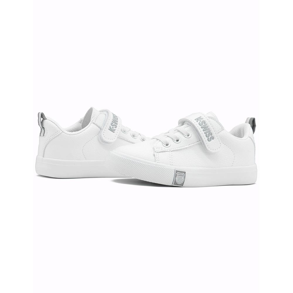 Foto 3 pulgar | Tenis K-swiss Escolares Blanco Niño Antiderrapante Casual Blanco