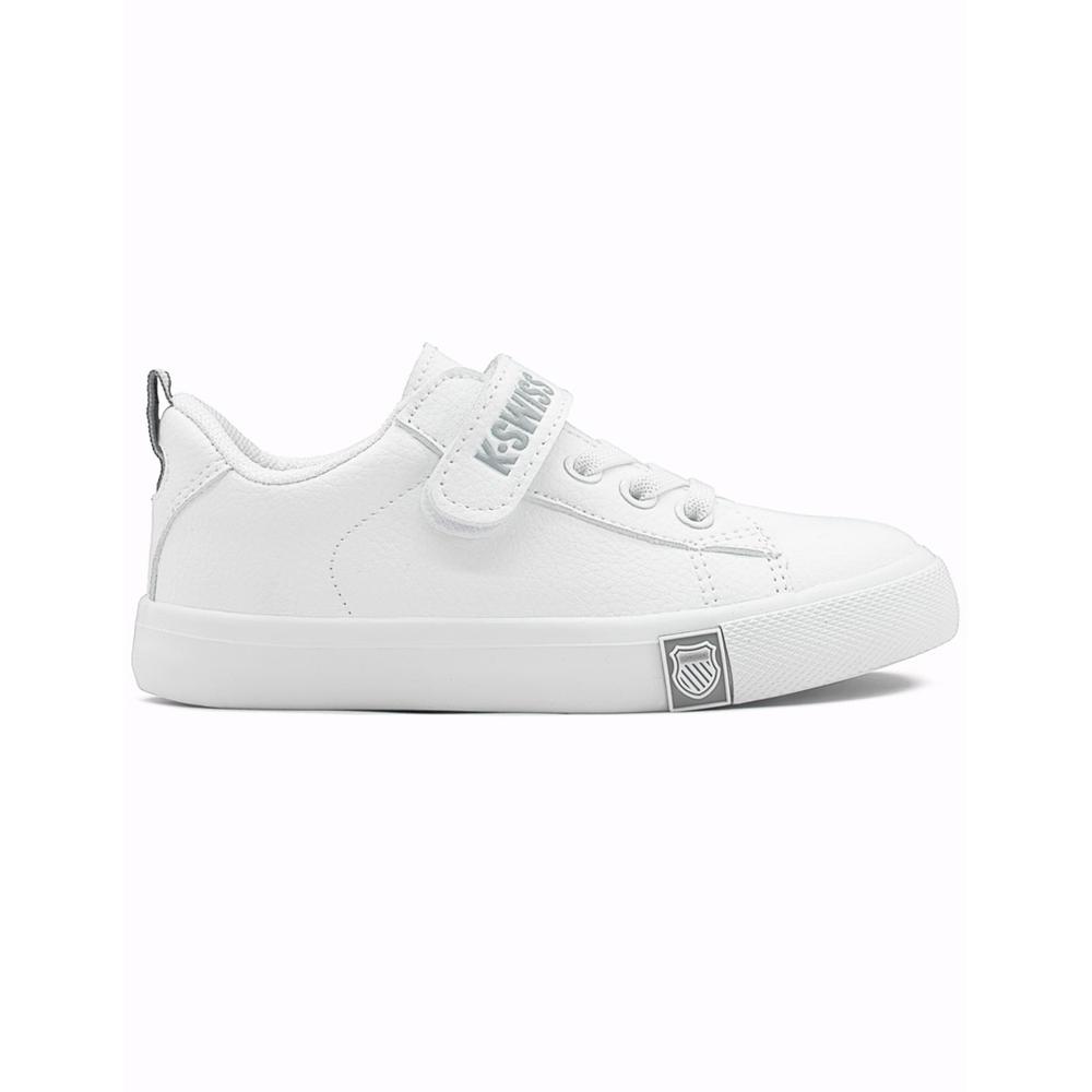 Foto 7 pulgar | Tenis K-swiss Escolares Blanco Niño Antiderrapante Casual Blanco